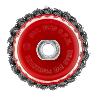 Щетка для УШМ, 100 мм, М14, "чашка", двухрядная, крученая проволока 0.5 мм Matrix по ценам производителя в Екатеринбурге с доставкой по всей России