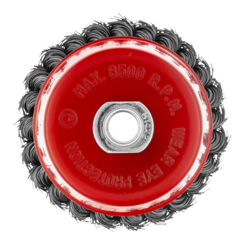 Щетка для УШМ, 100 мм, М14, "чашка", двухрядная, крученая проволока 0.5 мм Matrix по ценам производителя в Екатеринбурге с доставкой по всей России