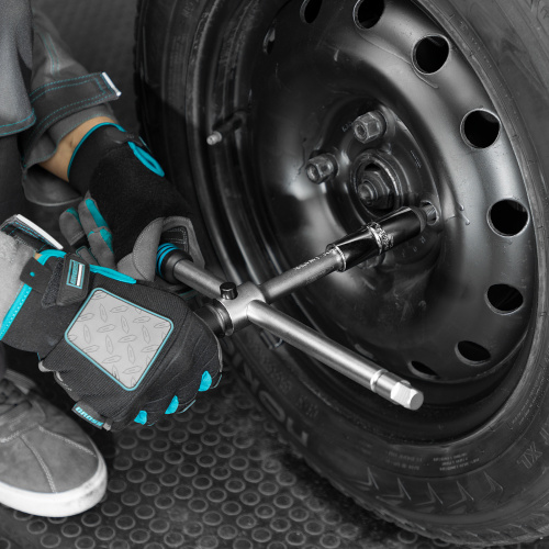 Ключ-крест баллонный, складной с изменяющимся рычагом, 17 мм, 19 мм, 21 мм, 23 мм, CrV, хромированный Gross по ценам производителя в Екатеринбурге с доставкой по всей России