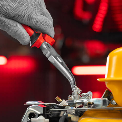 Длинногубцы изогнутые Nickel, 180 мм, никелированные, двухкомпонентные рукоятки Matrix по ценам производителя в Екатеринбурге с доставкой по всей России