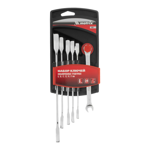 Набор ключей комбинированных, трещеточных 6 шт Matrix по ценам производителя в Екатеринбурге с доставкой по всей России