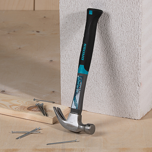 Молоток-гвоздодер, 450 г, фибергласовая трехкомпонентная рукоятка Gross по ценам производителя в Екатеринбурге с доставкой по всей России