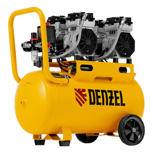 Компрессор безмасляный, малошумный DLS 1500/50, 1500 ВТ, 2x750, 50 л, 260 л/мин Denzel по ценам производителя в Екатеринбурге с доставкой по всей России
