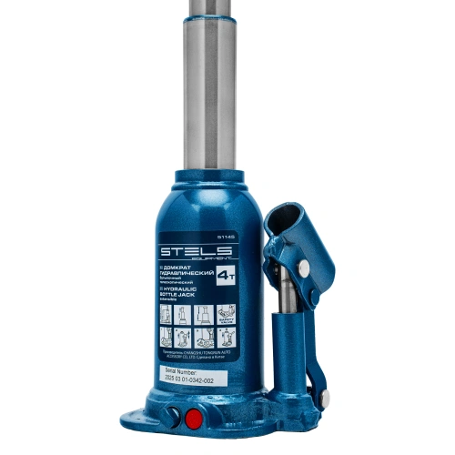 Домкрат гидравлический бутылочный телескопический, 4 т, подъем 170-420 мм Stels по ценам производителя в Екатеринбурге с доставкой по всей России