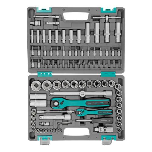 Набор инструментов 1/2", 1/4", CrV, 12 гранные головки, пластиковый кейс, 94 предмета Stels по ценам производителя в Екатеринбурге с доставкой по всей России
