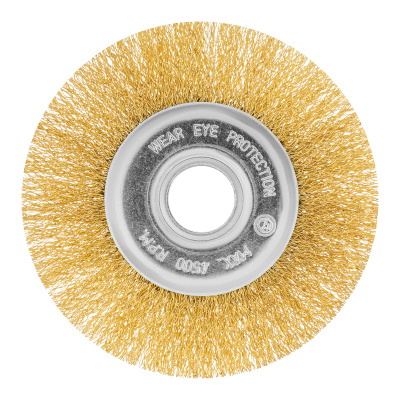 Щетка для УШМ, 125 мм, посадка 22.2 мм, плоская, латунированная витая проволока Matrix по ценам производителя в Екатеринбурге с доставкой по всей России