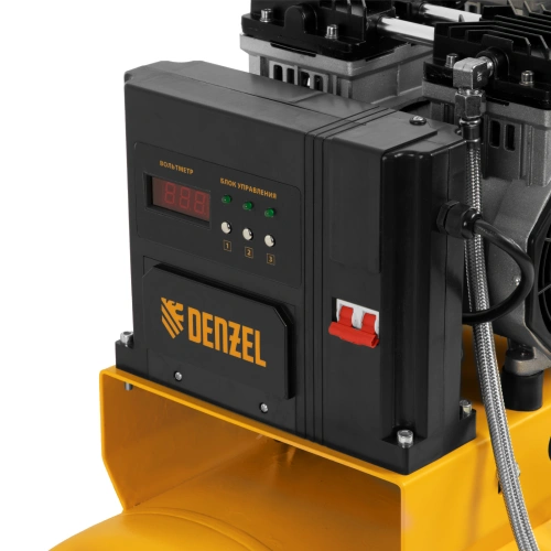 Компрессор безмасляный, малошумный  DLS 2250/100, 2250 Вт, 3x750, 100 л, 410 л/мин блок управления/ Denzel по ценам производителя в Екатеринбурге с доставкой по всей России