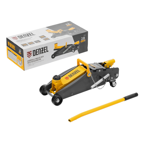 Домкрат гидравлический подкатной с фиксатором, 2,8 т, 135-385 мм Denzel по ценам производителя в Екатеринбурге с доставкой по всей России