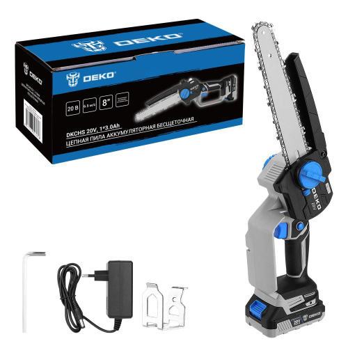 Пила цепная аккумуляторная бесщеточная DEKO DKCHS 20V, 20В, 1x3.0Ач по ценам производителя в Екатеринбурге с доставкой по всей России