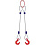 Строп канатный 2СК,  с 2 крюками 10Т x 5М по ценам производителя в Екатеринбурге с доставкой по всей России