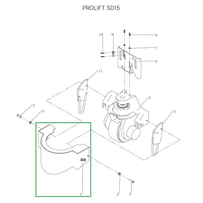 Кожух моторного отсека для тележек SD15 по ценам производителя в Екатеринбурге с доставкой по всей России