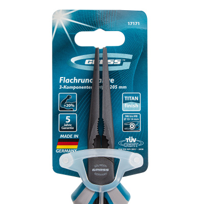 Длинногубцы прямые 205 мм, трехкомпонентные рукоятки Gross по ценам производителя в Екатеринбурге с доставкой по всей России