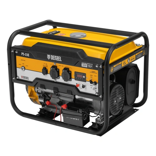 Генератор бензиновый PS-33E, 3.3 кВт, 230В, 15 л, электростартер Denzel по ценам производителя в Екатеринбурге с доставкой по всей России