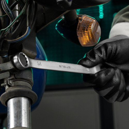 Ключ комбинированный, 16 мм, CrV, матовый хром Stels по ценам производителя в Екатеринбурге с доставкой по всей России