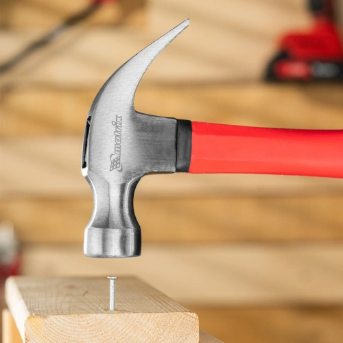 Молоток-гвоздодер optimal, 450 г, фибергласовая обрезиненная рукоятка Matrix по ценам производителя в Екатеринбурге с доставкой по всей России