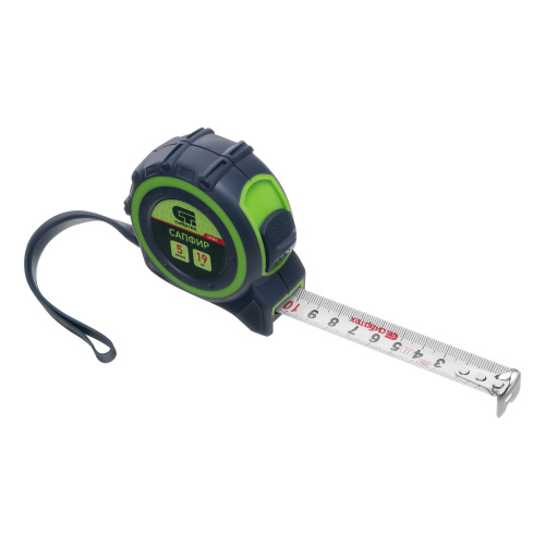 Рулетка Сапфир,двухкомпонентный корпус,5 м х 19 мм Сибртех по ценам производителя в Екатеринбурге с доставкой по всей России