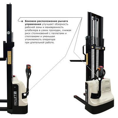 Самоходный электроштабелер PROLIFT M2 SDR 1230-S по ценам производителя в Екатеринбурге с доставкой по всей России