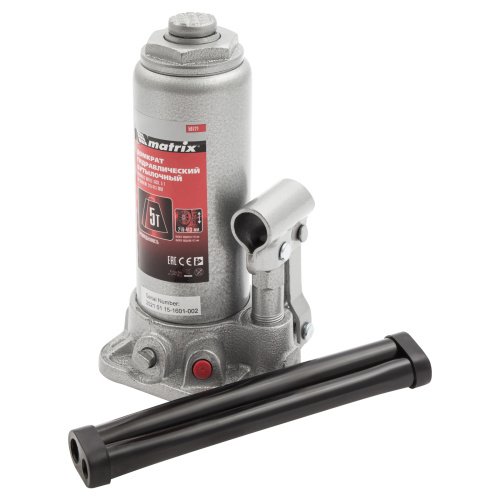 Домкрат гидравлический бутылочный, 5 т, высота подъема 216-413 мм Matrix по ценам производителя в Екатеринбурге с доставкой по всей России