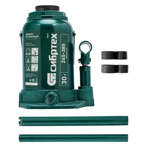 Домкрат гидравлический бутылочный, 30 т, 245-385 мм Сибртех по ценам производителя в Екатеринбурге с доставкой по всей России