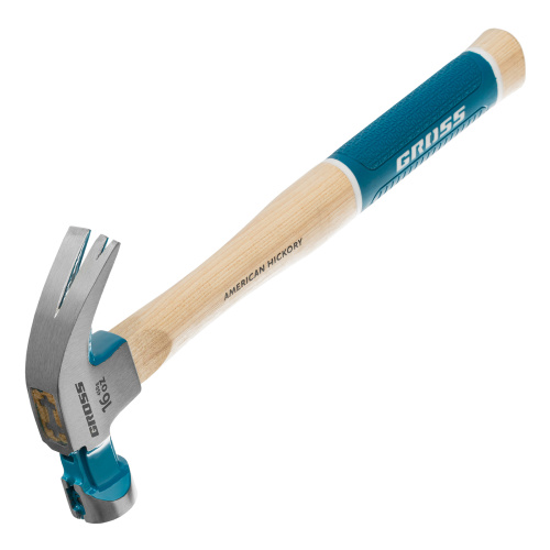 Молоток-гвоздодер, 450 г, угол 45, магнит, обрезиненная рукоятка American hickory GROSS по ценам производителя в Екатеринбурге с доставкой по всей России