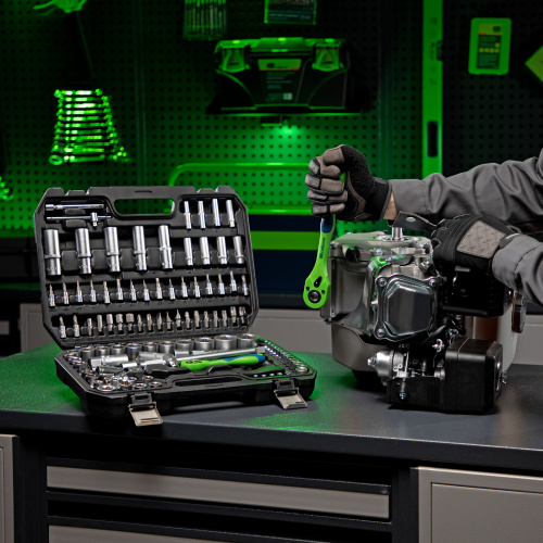 Набор инструментов 108 предметов, CrV, 1/2", 1/4" Сибртех по ценам производителя в Екатеринбурге с доставкой по всей России