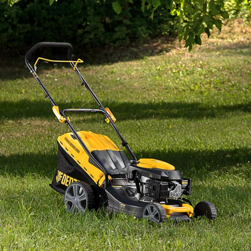 Газонокосилка бензиновая GLD-460, 146 куб.см, ширина 46 см, ручная, 7 уровней, травосборник 50 л Denzel по ценам производителя в Екатеринбурге с доставкой по всей России