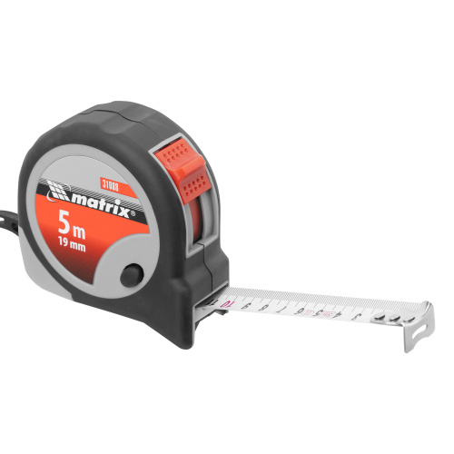 Рулетка Continuous fixation,5 м х 19 мм,двухкомпонентный корпус,плавная фиксация Matrix по ценам производителя в Екатеринбурге с доставкой по всей России