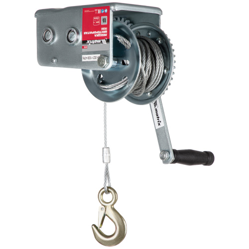 Лебедка шестеренчатая, тяга 0.8 т, тросовая Matrix по ценам производителя в Екатеринбурге с доставкой по всей России