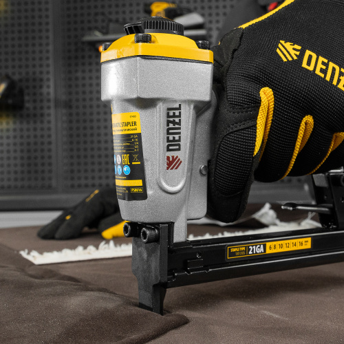 Степлер пневматический PS8016 для прямоугольных скоб 21GA от 6 до 16 мм Denzel по ценам производителя в Екатеринбурге с доставкой по всей России