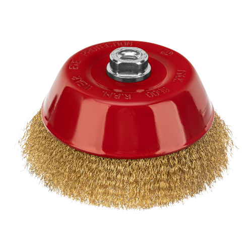 Щетка для УШМ, 150 мм, М14, "чашка", латунированная витая проволока Matrix по ценам производителя в Екатеринбурге с доставкой по всей России