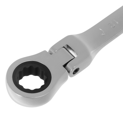 Ключ комбинированный трещоточный, 12 мм, CrV, шарнирный, зеркальный хром Matrix Professional по ценам производителя в Екатеринбурге с доставкой по всей России