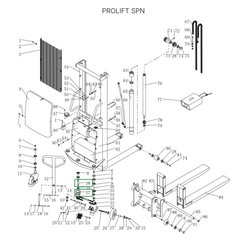 Основание ручки с рулевым валом для штабелеров SPN по ценам производителя в Екатеринбурге с доставкой по всей России