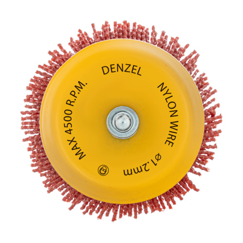Щетка для дрели, 75 мм, Чашка, со шпилькой, нейлоновая щетина Denzel по ценам производителя в Екатеринбурге с доставкой по всей России