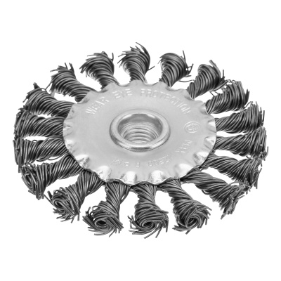 Щетка для УШМ 100 мм, М14, плоская, крученая проволока 0.8 мм Matrix по ценам производителя в Екатеринбурге с доставкой по всей России