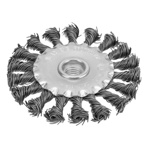 Щетка для УШМ 100 мм, М14, плоская, крученая проволока 0.8 мм Matrix по ценам производителя в Екатеринбурге с доставкой по всей России