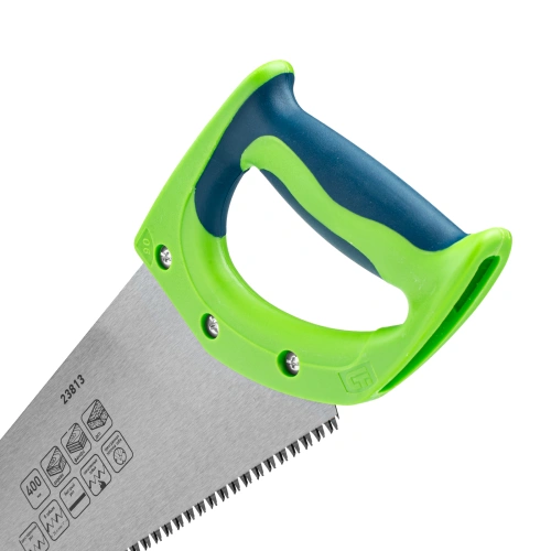 Ножовка по дереву "Зубец", 400 мм, 7-8 TPI, каленый зуб 3D, двухкомпонентная рукоятка Сибртех по ценам производителя в Екатеринбурге с доставкой по всей России