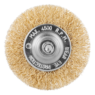 Щетка для дрели, 60 мм, плоская со шпилькой, латунированная витая проволока Matrix по ценам производителя в Екатеринбурге с доставкой по всей России