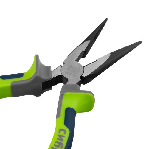 Длинногубцы прямые 160 мм, фосфатирование, трехкомпонентные рукоятки Сибртех по ценам производителя в Екатеринбурге с доставкой по всей России