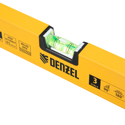 Уровень алюминиевый, магнит, фрезерованный, 3 глазка (1 зеркал.) 0,5 мм/м, 600 мм Denzel по ценам производителя в Екатеринбурге с доставкой по всей России