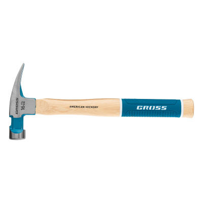 Молоток-гвоздодер, 450 г, угол 75, магнит, обрезиненная рукоятка American hickory GROSS по ценам производителя в Екатеринбурге с доставкой по всей России