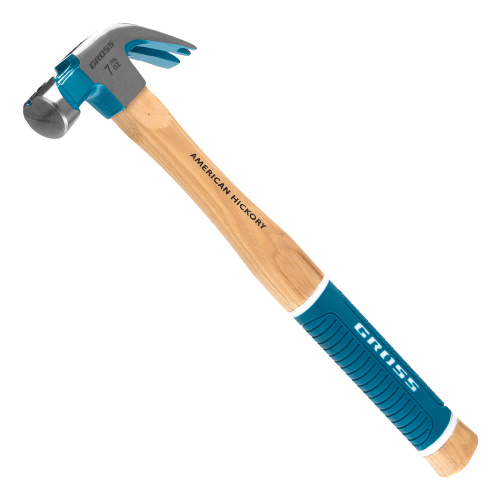 Молоток-гвоздодер, 200 г, угол 45, магнит, обрезиненная рукоятка American hickory GROSS по ценам производителя в Екатеринбурге с доставкой по всей России