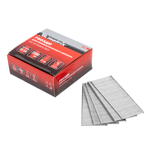 Гвозди для пневматического нейлера 16GA, сечение 1.6 х 1.4, длина 32 мм, 2500 шт Matrix по ценам производителя в Екатеринбурге с доставкой по всей России