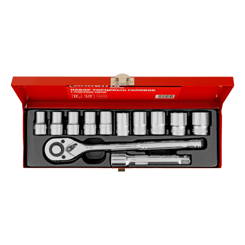 Набор торцевых головок, 1/2", головки 10 - 24 мм, с трещот. ключом, 12 предметов Matrix по ценам производителя в Екатеринбурге с доставкой по всей России