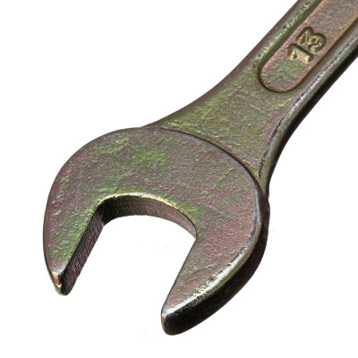 Ключ рожковый, 12 х 13 мм, желтый цинк Сибртех по ценам производителя в Екатеринбурге с доставкой по всей России