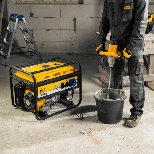 Генератор бензиновый GE 6900, 5.5 кВт, 220 В/50 Гц, 25 л, ручной старт Denzel по ценам производителя в Екатеринбурге с доставкой по всей России
