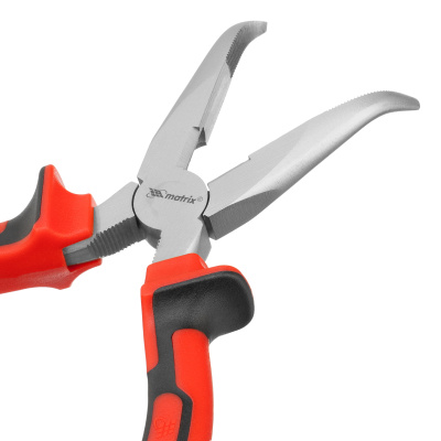 Длинногубцы изогнутые Nickel, 180 мм, никелированные, двухкомпонентные рукоятки Matrix по ценам производителя в Екатеринбурге с доставкой по всей России