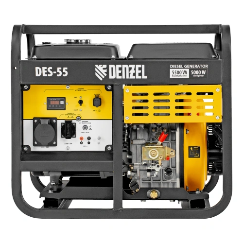 Генератор дизельный DES-55, 5,5 кВт, 230 В, 11 л, ручной стартер Denzel по ценам производителя в Екатеринбурге с доставкой по всей России