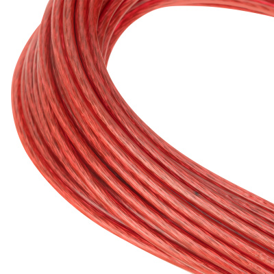 Трос металлополимерный красный ПР-3.0, толщина 3.0 мм, моток 20 метров Сибртех по ценам производителя в Екатеринбурге с доставкой по всей России