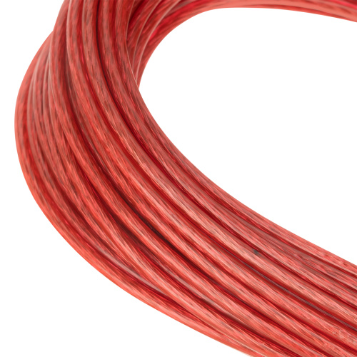 Трос металлополимерный красный ПР-3.0, толщина 3.0 мм, моток 20 метров Сибртех по ценам производителя в Екатеринбурге с доставкой по всей России