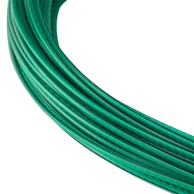 Трос металлополимерный зеленый ПР-2.0, толщина 2.0 мм, моток 20 метров Сибртех по ценам производителя в Екатеринбурге с доставкой по всей России